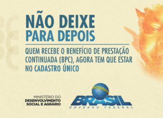 SÓ PODERÁ RECEBER O BPC QUEM SE INSCREVER NO CADASTRO ÚNICO (SE LIGA)