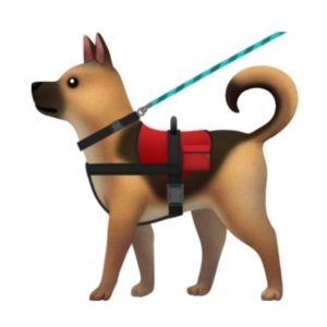 apple-service-dog-with-vest-and-leash-emoji-emojipedia