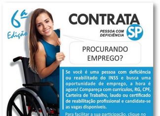É HOJE! 6ª EDIÇÃO DO CONTRATA SP – PESSOA COM DEFICIÊNCIA