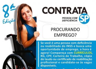 8ª EDIÇÃO DO CONTRATA SP – PESSOA COM DEFICIÊNCIA – SÃO PAULO